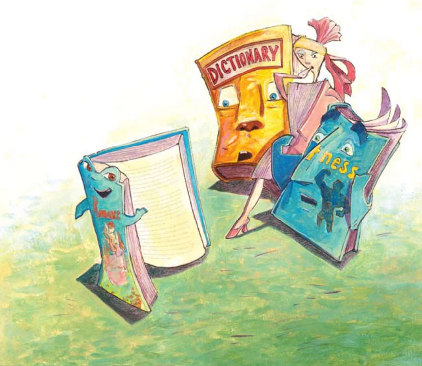 A lively group of book characters from Battle of the Books.